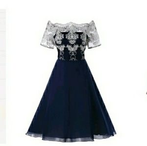 Beautiful navy and lace dress